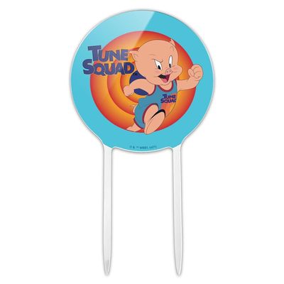Acrylic Space Jam: A New Legacy Porky Pig Cake Topper Party Decoration for Wedding Anniversary Birthday Graduation
