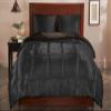 Dhruvi Bedding Hotel Quality 100% Silky Satin 5 Piece Comforter Sheet Set (Box Stitched Pattern Comforter + Fitted Sheet 18" Deep Pocket + Flat Sheet + 2 Pillow Cover) (Twin,Navy Blue) view 2