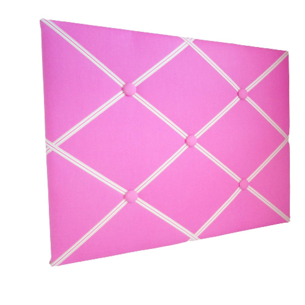 16"x20" Hot Pink Fabric Memory Board-You Choose Ribbon Colors (Century Blue)