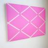 16"x20" Hot Pink Fabric Memory Board-You Choose Ribbon Colors (Century Blue) view 4