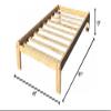 Alaska Wooden Twin XL Bed Platform Bed Solid Pine Wood Twin XL Size Bed Unfinished with Wooden Slats Mattress Support Teens Bed No Box Spring Needed Suitable for Kids Bedroom Boys and Girls Kids Bed view 2