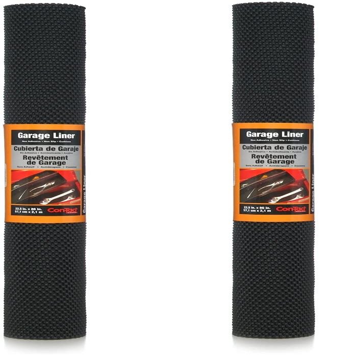 Con-Tact Brand, Black Industrial Grip Premium Adhesive Non-Slip Shelf and Drawer Liner, 22.5 86-Inches, 1 Roll,GLNR-C4P751-06P (Pack of 2)