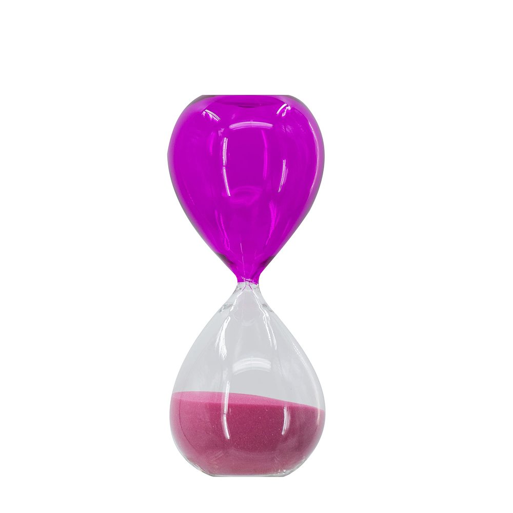 A&B Home Hourglass Rose Pink Sand Timer - Decorative Glass Table Timer for Home Office Decor 3.2"
