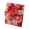 Christmas Tree Topper Bow, 44X12 Inch Artificial Xmas Tree Flower Topper Decor, for Family, Wedding, Birthday Party, Indoor Outdoor Thanksgiving Christmas Decoration - Red/Gold/Snowflake. view 2