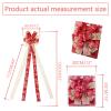 Christmas Tree Topper Bow, 44X12 Inch Artificial Xmas Tree Flower Topper Decor, for Family, Wedding, Birthday Party, Indoor Outdoor Thanksgiving Christmas Decoration - Red/Gold/Snowflake. view 4
