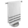 MosaicHomeGoods T-Shaped Hand Towel Holder Stand - Freestanding Countertop Accessory - Silver Stainless Steel view 2
