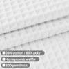 Abipuir Honeycomb Waffle Weave Shower Curtain Cotton Blend Extra Long 84 inch Height, Hotel Luxury, Heavy Weight, Spa, Washable, White, 72x84 Fabric Shower Curtain for Bathroom view 2