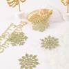 36pcs Christmas Snowflake Ornaments Plastic Glitter Snowflakes Ornaments for Xmas Tree Decorations, 4-inch, Gold view 3