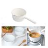 1.2L Saucepan, Enamel Milk Pan, Butter Warmer, Milk Pot, Easy to Cook and Clean, Non-Stick Milk Boiling Pot with Handle for Home Kitchen Restaurant(White) view 1