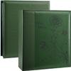 Artmag Photo Album 4x6 1000 Photos, Large Capacity Wedding Family Leather Cover Picture Albums Holds Horizontal and Vertical 4x6 Photos with Black Pages(Dark Green) view 1