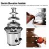 Stainless Steel Chocolate Fountain Chocolate Fondue Maker Four layer Chocolate Fondue Machine large capacity easy to for cafes restaurants(British Flag Type), chocolate fountain view 2