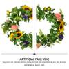 1pc Artificial Sunflower Vine for Home Decor Wedding Party Rattan Decoration Faux Floral Garland Greenery for Easy Arrangement and Festive Accents view 3