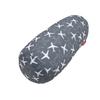 Bookishbunny Microbead Cylindrical Bolster Roll Pillow 14" x 6" (Airplane-Darkgray) view 2