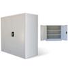 KTHLBRH (Fast Delivery) Metal Storage Cabinet, Locking Metal Storage Cabinet with 2 Adjustable Shelves, Steel Classic Storage Cabinet Office Cabinet with 2 Doors Gray 35.4 Steel view 1