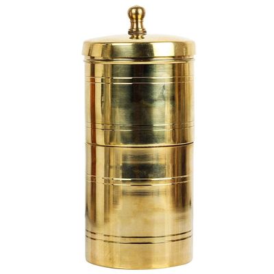 Super Quality Brass Filter Coffee Maker, South Indian Drip Sytle Decoction Liquid Maker, Coffee Filter Vessel, Utensil, Kumbakonam Degree Coffee Filter for Home Use, 150Ml, Size1, Ideal for 2to3 Cups
