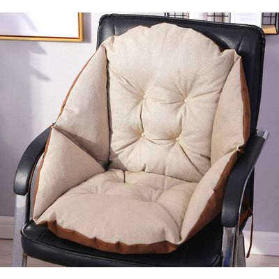 1pcs Even Body High Back Chair Cushion Flax Garden Chair Cushions Cleanable Desk Chairs Seat Pads for Indoor Dining Living Room Kitchen Office Chair Travel (Color : Beige, Size : 48x52x52cm)