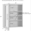 Crosley Furniture Savannah Wall Mounted Bathroom Mirror and Medicine Cabinet, Gray view 3