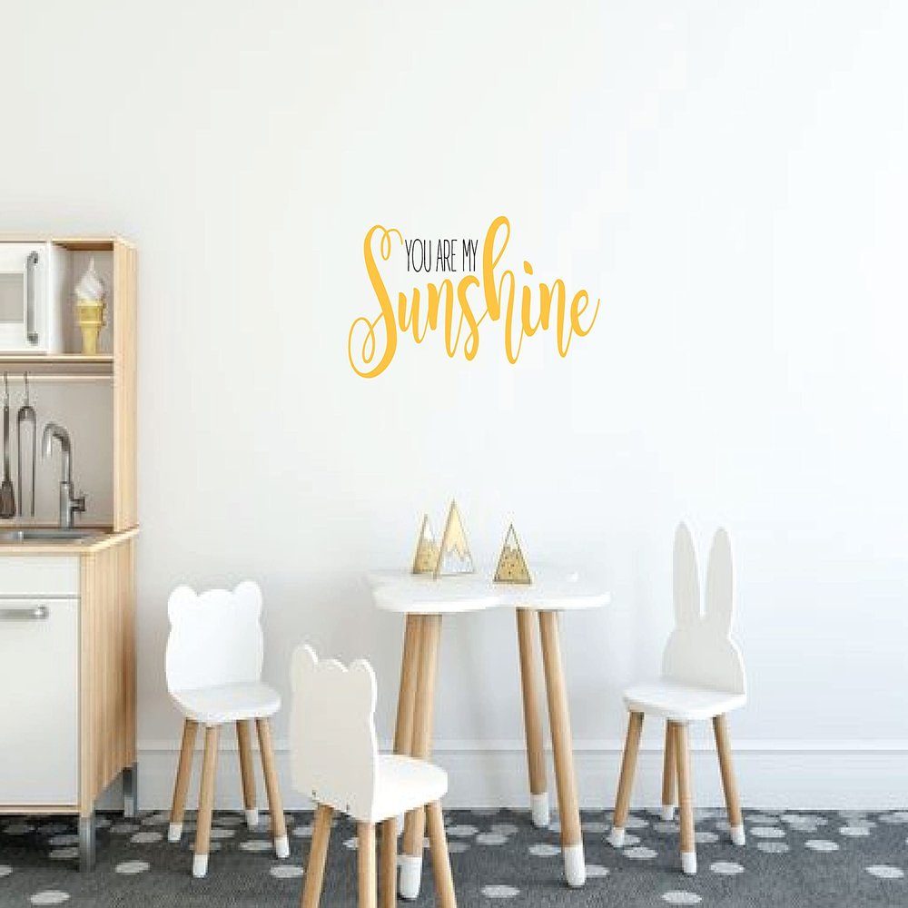 You are My Sunshine Wall Decal Quote |CustomVinylDecor | Home Decoration for Children's Nursery, Bedroom, Playroom or Classroom | Vinyl Lettering Stickers | Baby Shower or Birthday Gift