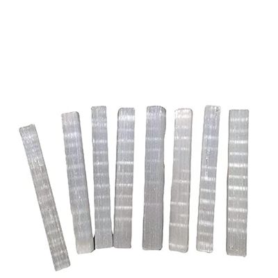 Natural Bulk Gemstone White Selenite Quartz Rough Crystals Stick Chips for Home Decoration 90-100mm 8pcs