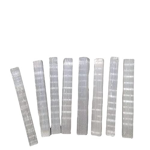Natural Bulk Gemstone White Selenite Quartz Rough Crystals Stick Chips for Home Decoration 90-100mm 8pcs