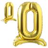 16" Standing Gold Alphabet Letter and Number Balloons Aluminum Hanging Foil Film Banner Mylar Balloon for Birthday Party Decoration Custom Word (A-Z, 0-9 Gold) (16 inch Stand Gold 0) view 1