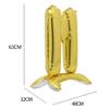 32 inch Standing Letter Balloons Gold Alphabet Number Balloons Foil Mylar Party Wedding Bachelorette Birthday Bridal Shower Graduation Anniversary Celebration Decoration (32 inch Stand Gold M) view 2