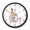 Fashion Girl with Shoes Wall Clock Tide Shop Boutique Decoration Hanging Wall Watch Silent Non-Ticking Clock(Metal Frame) view 1