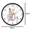 Fashion Girl with Shoes Wall Clock Tide Shop Boutique Decoration Hanging Wall Watch Silent Non-Ticking Clock(Metal Frame) view 3