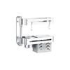 Bathroom Shelf Organizer Storage Kitchen 2 Tier Removeble Rack Adhesive No Drilling, Black, Pantry & More, Decorative Storage,Silver,with cylinder view 1