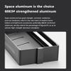 Bathroom Shelf Organizer Storage Kitchen 2 Tier Removeble Rack Adhesive No Drilling, Black, Pantry & More, Decorative Storage,Silver,with cylinder view 2