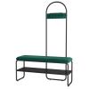 XINGLL Coat Rack Stand Clothes Rack Stand, Rustproof Metal Hanger with Bench, Ideal for Hall Bedroom Entryway Office for Garment Shoe Hat Handbag Storage, Easy Assembly view 1
