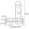 XINGLL Coat Rack Stand Clothes Rack Stand, Rustproof Metal Hanger with Bench, Ideal for Hall Bedroom Entryway Office for Garment Shoe Hat Handbag Storage, Easy Assembly view 2