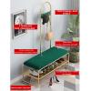 XINGLL Coat Rack Stand Clothes Rack Stand, Rustproof Metal Hanger with Bench, Ideal for Hall Bedroom Entryway Office for Garment Shoe Hat Handbag Storage, Easy Assembly view 3