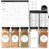 Round Spice Labels Stickers for Glass Jars - 140 Preprinted Waterproof Spice Jar Labels Stickers for Top of Lids, Seasoning Labels Only, Kitchen Pantry Organization view 1