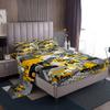 Kids Cartoon Car Bed Sheet Set Queen Size Boys Construction Vehicles Bedding Set for Teens Children Cartoon Machinery Truck Bed Sheets Set Construction Site Cars Bed Cover 4Pcs, Super Soft,Breathable view 1