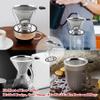 LIGICKY Reusable Coffee Filter Professional Manual Stainless Steel Coffee Dripper Cone Coffee Strainer Paperless Coffee Maker for 2-4 people with Removable Cup Stand, Cleaning Brush, Coffee Scoop view 4