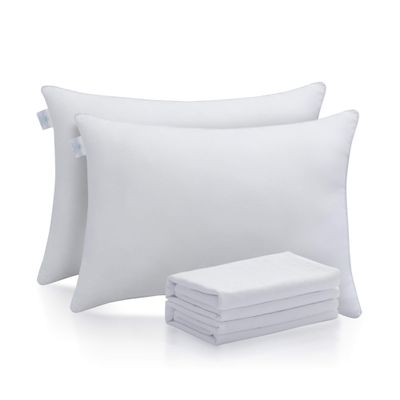 Acanva Bed Pillows for Sleeping 2 Pack with Luxury Hotel Quality, Super Plush 3D Fiber Filling, Top-end Microfiber Cover for Side Stomach Back Sleepers