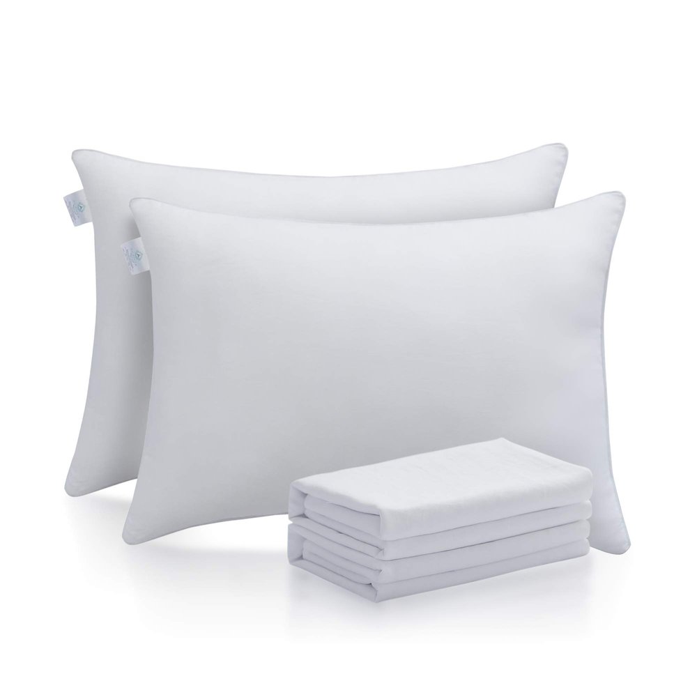 Acanva Bed Pillows for Sleeping 2 Pack with Luxury Hotel Quality, Super Plush 3D Fiber Filling, Top-end Microfiber Cover for Side Stomach Back Sleepers