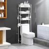 BOOMLATU 3-Tier Over The Toilet Rack,Bathroom Shelves Over Toilet Corner Stand Storage Organizer Multifunctional Bathroom for Toilet,Laundry 18.75x9.75x60.45 view 1