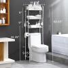 BOOMLATU 3-Tier Over The Toilet Rack,Bathroom Shelves Over Toilet Corner Stand Storage Organizer Multifunctional Bathroom for Toilet,Laundry 18.75x9.75x60.45 view 2
