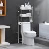 BOOMLATU 2-Tier Over The Toilet Rack,Bathroom Shelves Over Toilet Corner Stand Storage Organizer Multifunctional Bathroom for Toilet,Laundry 18.75x6.63x52.65 (Two-Tier) view 1
