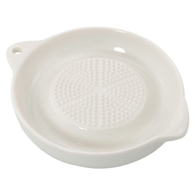 ZRM&E Porcelain Grater Plate White Ceramic Multipurpose Grinder Plate Burnishing Machine for Fruits Vegetables Ginger Garlic Onion