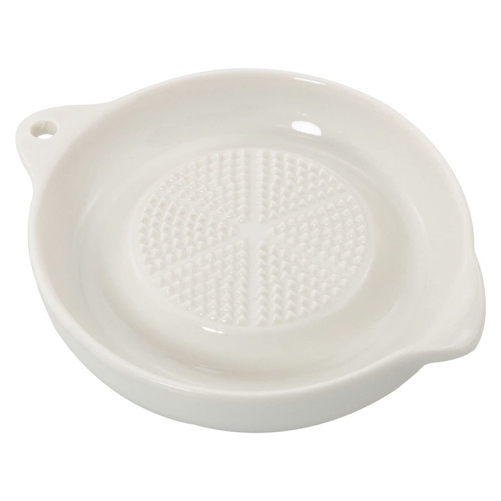 ZRM&E Porcelain Grater Plate White Ceramic Multipurpose Grinder Plate Burnishing Machine for Fruits Vegetables Ginger Garlic Onion