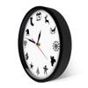 12 Hours 12 Christmas Vector Iconic Clock Merry Christmas Wall Clock Christmas Housewarming (Metal Frame) view 3