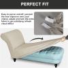 GAMUKAI Stretch Chaise Lounge Cover  Armless Chair Slipcover for Living Room & Bedroom, Soft Jacquard Fabric, Machine Washable for Indoor Furniture Protector (Nature) view 4