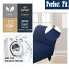 GAMUKAI Stretch Chaise Lounge Cover  Armless Chair Slipcover for Living Room & Bedroom, Soft Jacquard Fabric, Machine Washable for Indoor Furniture Protector (Navy) view 4
