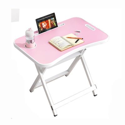 Folding Table, Portable Childrens Study Table, Home Desk, Primary School Writing Desk, Simple Desk, 4 Colors (Color : D, Size : 72cm)