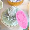 1pc Oval Cameo and Oval Frame Sugar Fondant Cake Decorating Tools Fondant Mold Miniature Frame Silicone Mirror view 3