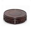 SHUTING2020 Bonsai Pedestal Vase Bonsai Base Wooden Flower Pot Base, 1.2 Inches High Potted Plant Display Stand, Wooden Stand for Vase and Fish Tank Shape Pedestal with Carved view 1