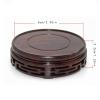 SHUTING2020 Bonsai Pedestal Vase Bonsai Base Wooden Flower Pot Base, 1.2 Inches High Potted Plant Display Stand, Wooden Stand for Vase and Fish Tank Shape Pedestal with Carved view 2